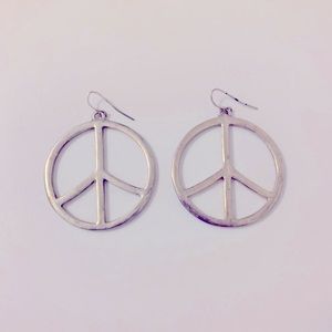 Vintage peace sign costume earrings